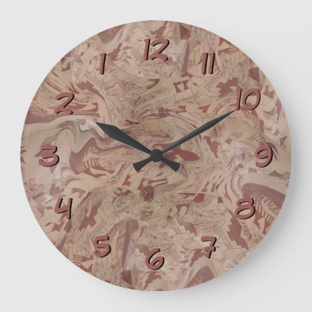 Inka Design Backwards Clock Abstrated Vas Stor Klocka (Framsida)