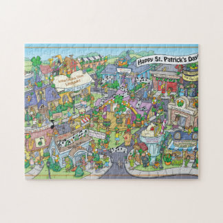 Inka Dinka Doo Town Saint Patrick's Day Pussel