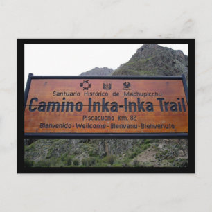 inka trail peru vykort