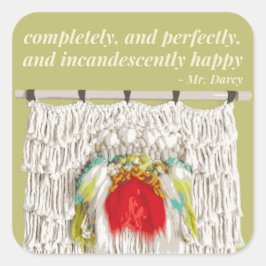 Inkannetiskt Pride i Lycklig och Fördomsstiftare Fyrkantigt Klistermärke