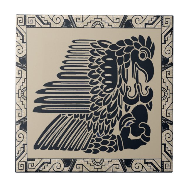 Inkaörn med nytt liv kakelplatta (Framsidan)