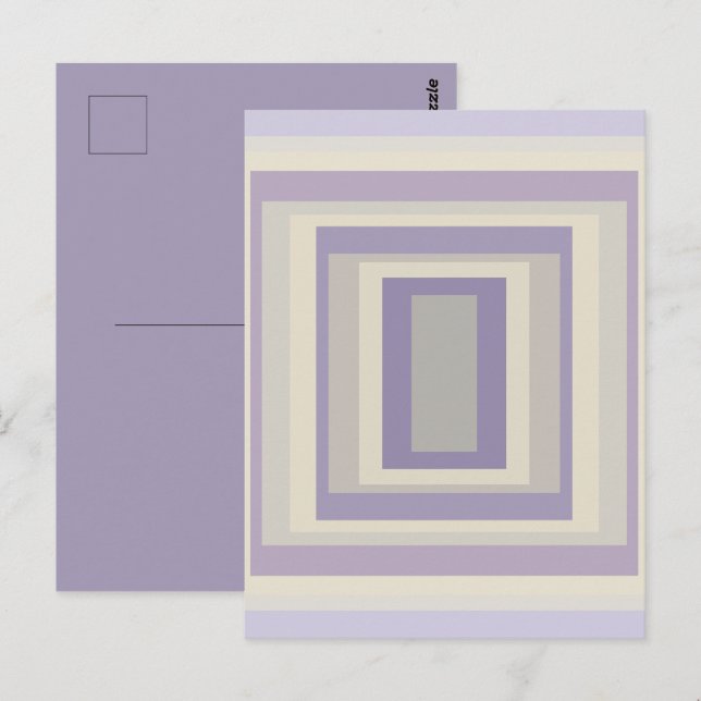 Inkapslad i kritgrå lavendel geometrisk design vykort (Fram/baksida)