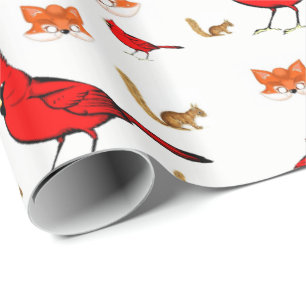 Inkapsling av pappra fåglar presentpapper