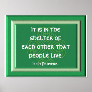 Inkapsling av varandra - Irish Proverb Print Poster