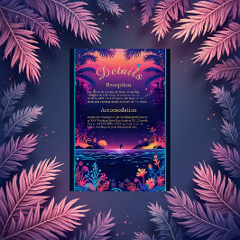 Inkapslingskort för blå kustvib bröllop tilläggskort