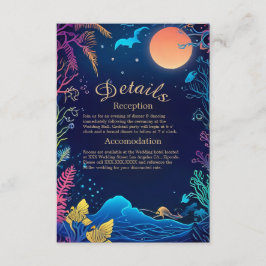 Inkapslingskort för blå kustvib bröllop tilläggskort