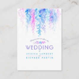 Inkapslingskort för blåblomma i bröllop tilläggskort