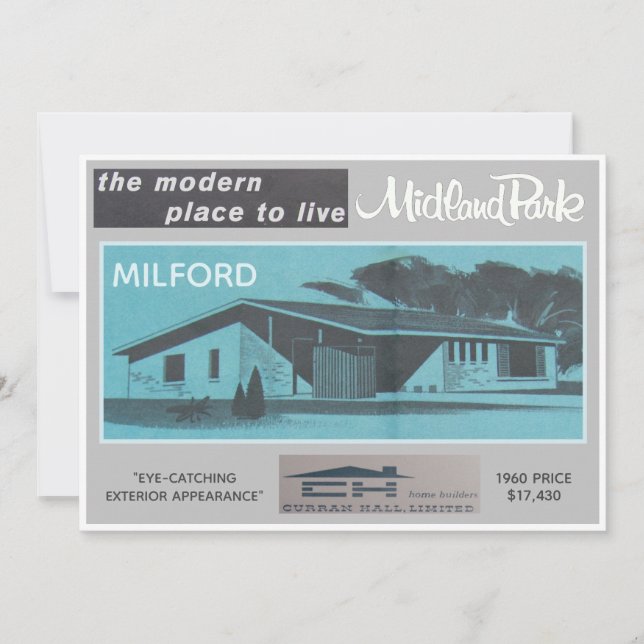 Inkasserbart kort för Midland Park House-modell (Framsida)