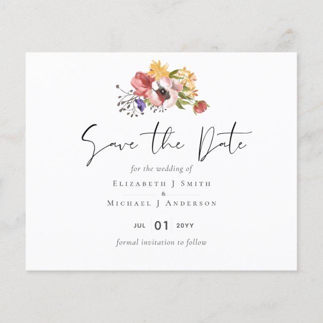 Inkassering av Höst färger Bröllop - budget (Framsida)