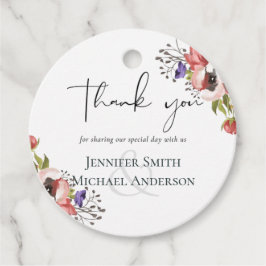 Inkassering av Höst färger Bröllop - budget Gåvor Etiketter