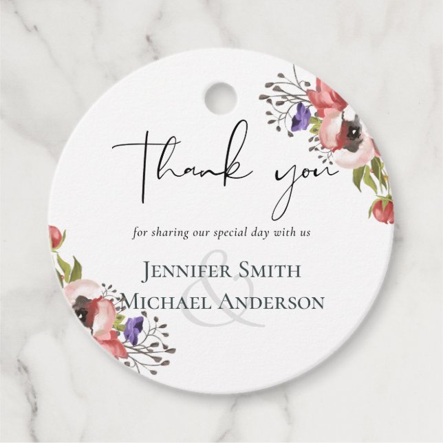 Inkassering av Höst färger Bröllop - budget Gåvor Etiketter (Framsida)