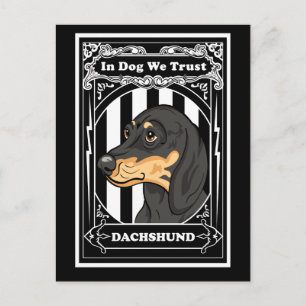 Inkassering av vykort för Dachshund