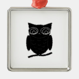 Inkblot Uggla Julgransprydnad Metall