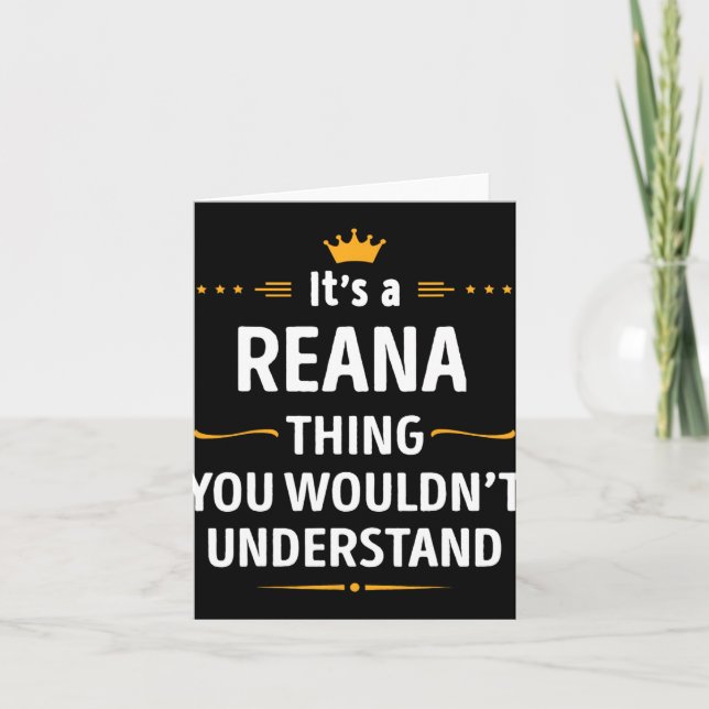 Inked Creation - Its A Reana Thing You Wouldn't Un Kort (Framsida)