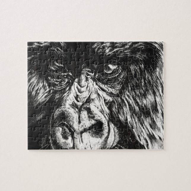 Inked gorillapussel pussel (Horisontell)