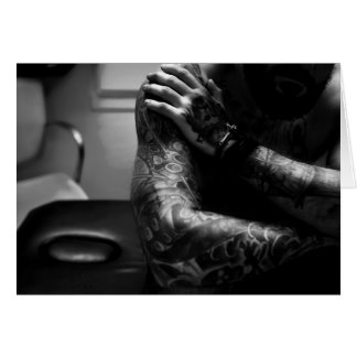 Inked och skäggigt hälsningskort