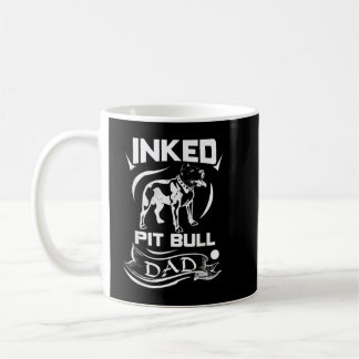 Inked Pit Bull Pappa - PitBull T-Shirt för manar Kaffemugg