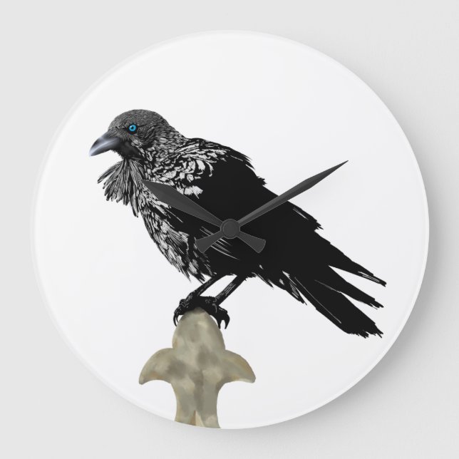 Inked Raven Stor Klocka (Framsida)