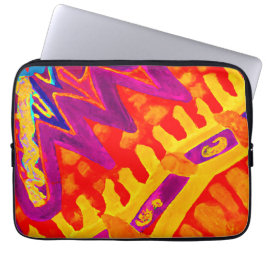 Inkludera färgstark Mönster-design Laptop Fodral