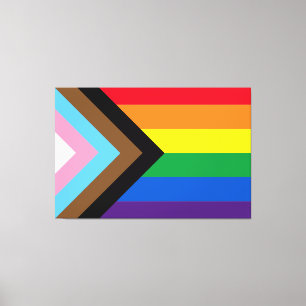 Inkluderad flagga för homosexuell mångfald i Lgbtq Canvastryck
