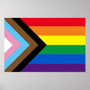 Inkluderad flagga för homosexuell mångfald i Lgbtq Poster