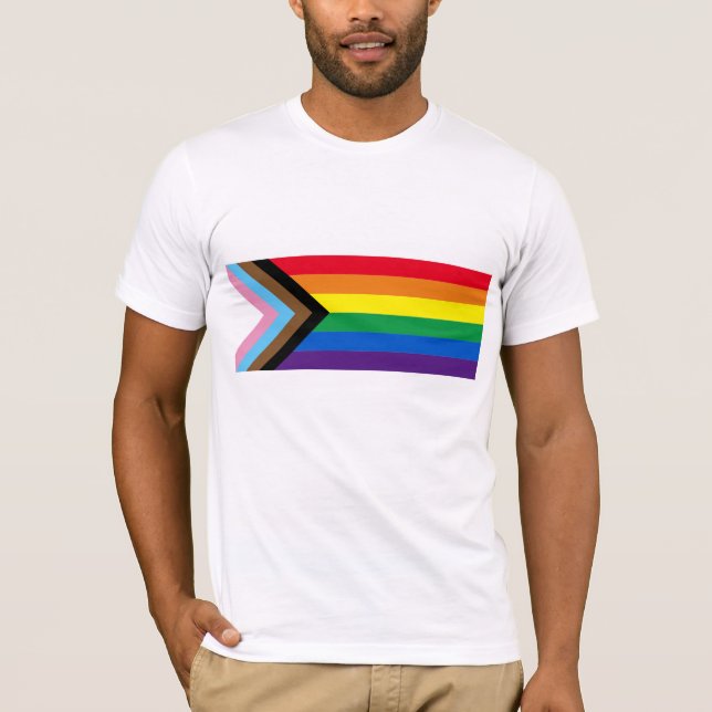 Inkluderad flagga för homosexuell mångfald i Lgbtq T Shirt (Framsida)