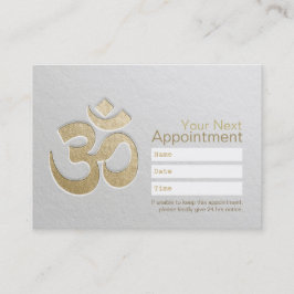 Inkluderad OM-symbol YOGA-instruktör Möte Tidsbeställning Kort