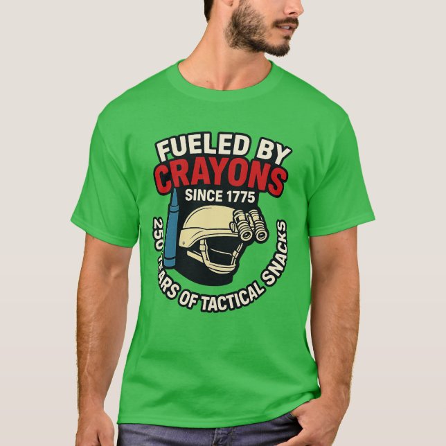 INKLUDERADE AV KRITOR 250 ÅR TAKTISKA SNACKER T SHIRT (Framsida)