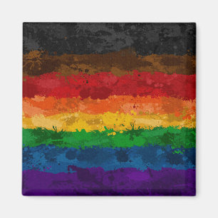 Inkluderande färgplatta för Rainbow, Flagga Magnet