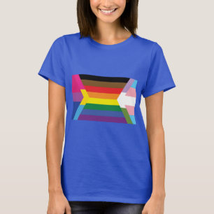 Inkluderande Flagga med två sidor, panorering, tr T Shirt