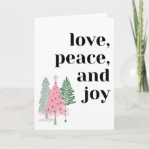 Inkluderande Kärlek-, Peace- och Joy Helgdag Card