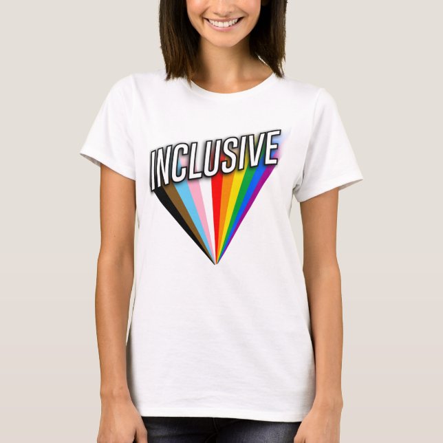 Inkluderande Pride-sprängning T Shirt (Framsida)