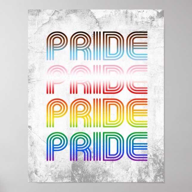 Inkluderande Retro Pride Poster (Framsidan)