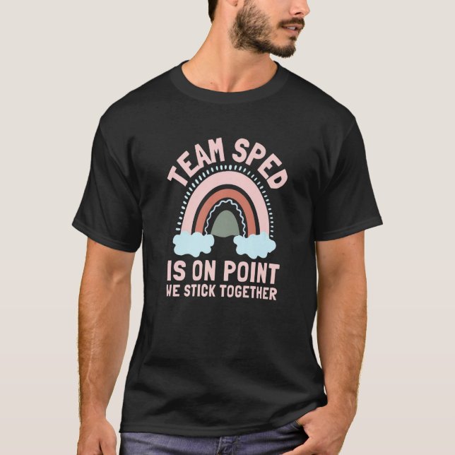 Inkluderande SPED Speciell Education Teacher Team  T Shirt (Framsida)
