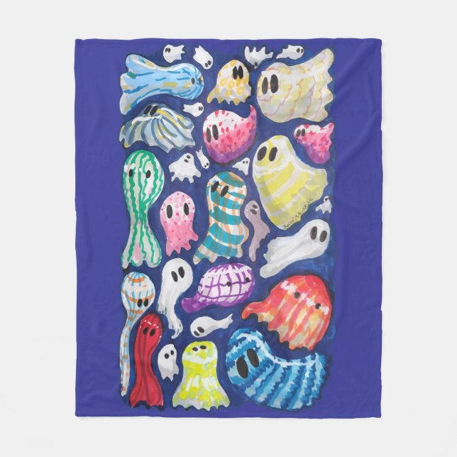 Inkluderande Spöken Fleecefilt (Framsidan)