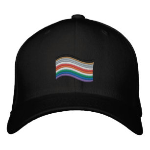 Inkluderat Flagga för Pride med broderade basket Broderad Keps