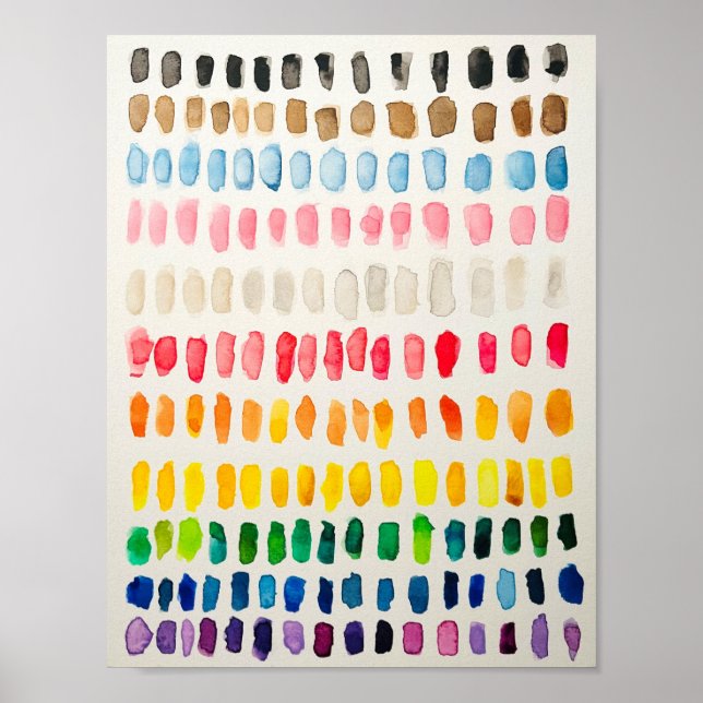 Inkluderat Pride Flagga Vattenfärg Poster Art-utsk (Framsidan)