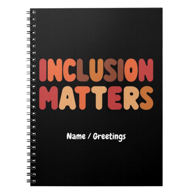 Inkludering av medvetenhet om autism och hudutslag anteckningsbok (Framsidan)