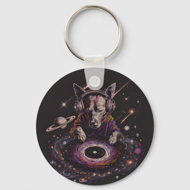 Inkludering Cosmic Paws Design Nyckelring (Framsida)