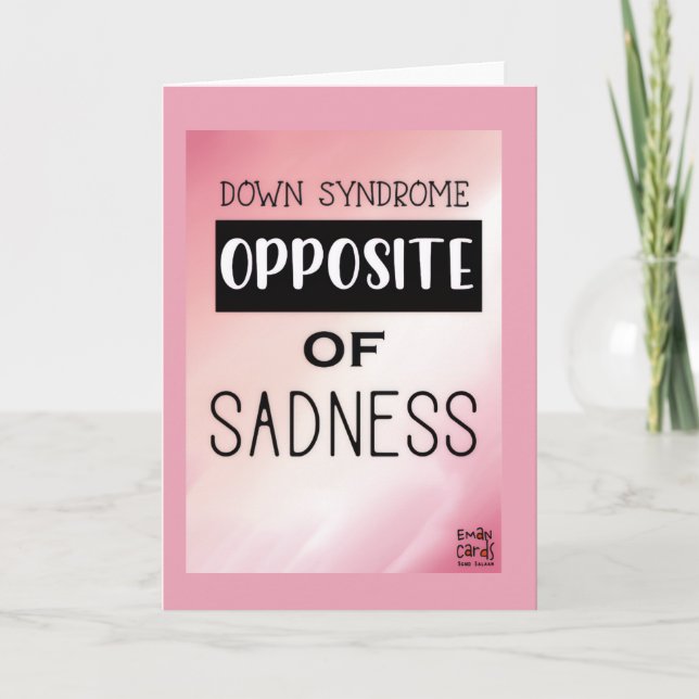 Inkludering för Downs syndrom - Rosa Kort (Framsida)