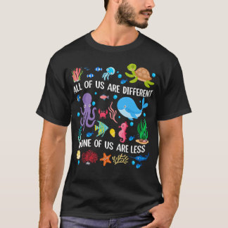 Inkludering Havsdjur Alla Vi Är Olika T Shirt