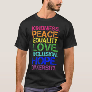 Inkludering Jämlikhet Mångfald Mänskliga Rättighet T Shirt