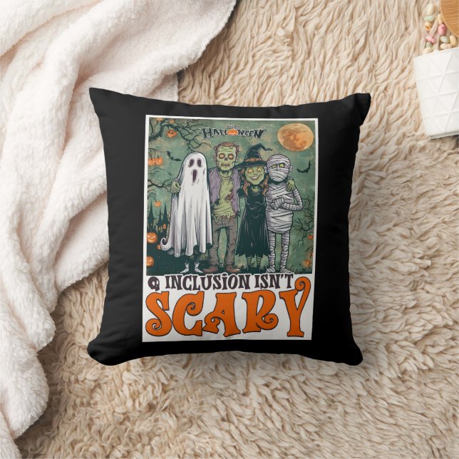 Inkluderingen är inte Scary Halloween-skräcktecken Kudde (Filt)