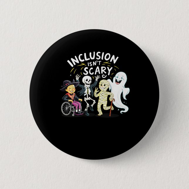 Inkluderingen är inte Scary Teacher Skeleton Ghost Knapp (Framsida)
