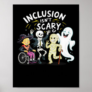 Inkluderingen är inte Scary Teacher Skeleton Ghost Poster