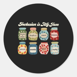 Inkluderingen är min Sylt Autism Awareness Teacher Runt Klistermärke