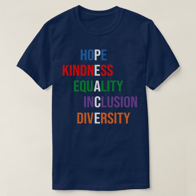 Inkluderingsvänlighet för fred i kärlek 1 t shirt (Design framsida)