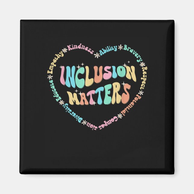 Inklusion S Autism Awareness Sped Teacher Kindness Magnet (Framsidan)