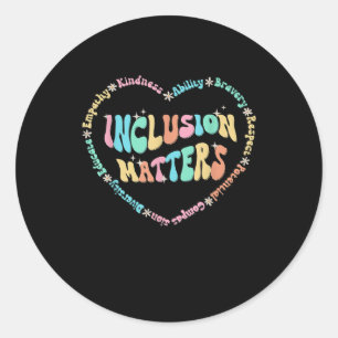 Inklusion S Autism Awareness Sped Teacher Kindness Runt Klistermärke