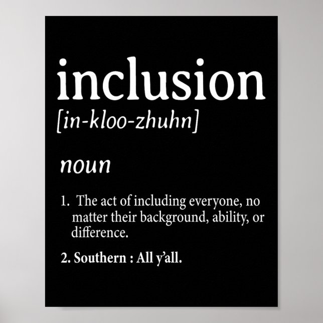 Inklusionsdefinition  poster (Framsidan)